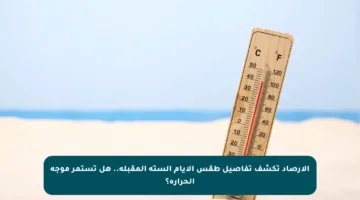 الأرصاد تكشف تفاصيل طقس الأيام الستة المقبلة.. هل تستمر موجة الحرارة؟